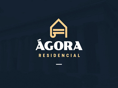 Ágora Residencial agora brand branding color design greece house house illustration houses housing letter a logo mark mexico monogram real estate typography