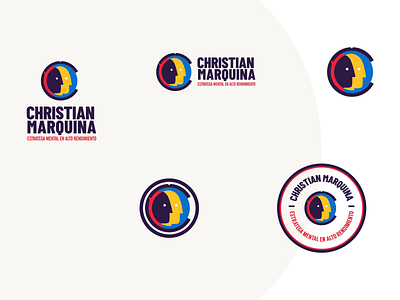 Christian Marquina Coach animation badge design brand branding coach coaching color design happy illustration logo mark mexico mind mindful mindfulness monogram smile smiles