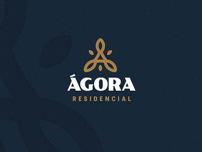 Ágora Residencial brand branding color design house houses leaf leafs letter a lettermark logo logo mark logo mark design logo mark symbol mark mexico puebla real estate typography