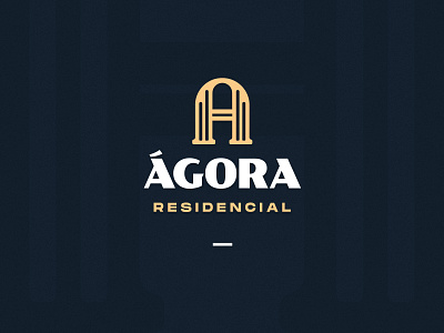 Ágora brand branding color column design greece greek house houses housing logo logo design mark mexico monogram real estate real estate logo typography