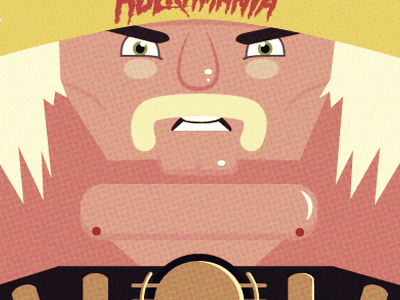 Hulkamania ai hogan hulk hulk hogan illustration paper toy vector wrestler wwe wwf