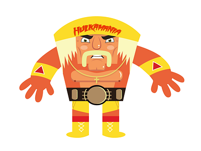Hulk Hogan ai hogan hulk hulk hogan illustration paper toy vector wrestler wwe wwf