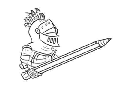 free-lance freelance illustration knight sketch