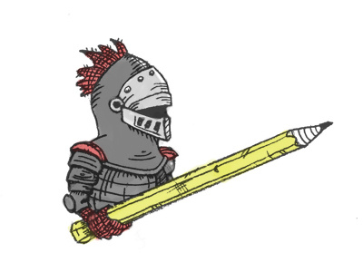 original sketch freelance illustration knight sketch