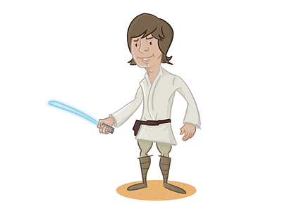 Luke figure illustration luke skywalker star wars sketch