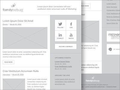 Wireframe - Email Newsletter email jp marketing layout marketing media newsletter online social web wireframe
