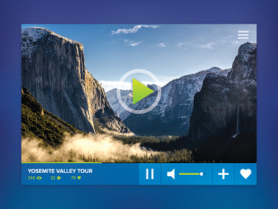 Video Player button design interface media play player ui video web yosemite