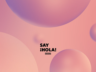 Say ¡HOLA! design gradient graphic illustration photoshop pink purple soft