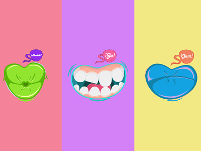 90s mouths 90s cartoon character complementary illustration illustrator mouths portrait vector