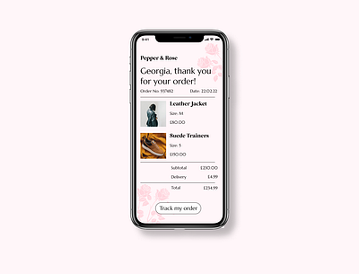 Daily UI - Day 017 - Email Receipt app branding color colour dailyui dailyui017 dailyui17 design figma flat graphic design icon illustration illustrator logo minimal typography ui ux web