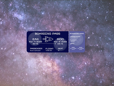 Daily UI - Day 024 - Boarding Pass