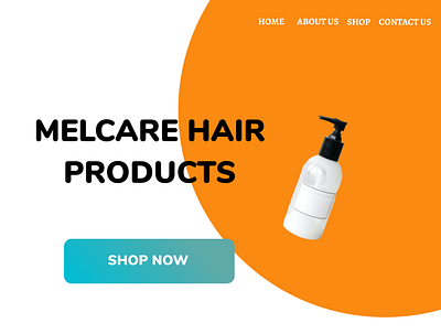MelCare Hair product landing page design figma