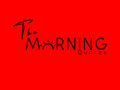 MORNING QUOTES LOGO graphic design logo