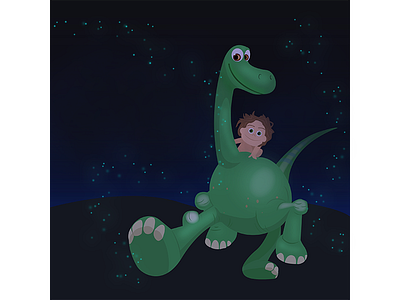 The Good Dino Illustration dinosaur disney illustration pixar