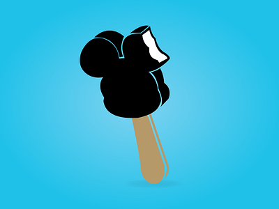 Mickey Ice Cream Bar disney ice cream illustration vector walt disney world