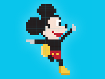 Pixel Mickey disney illustration mickey mouse pixel