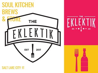 The Eklektik Logo badge food kitchen logo restaurant