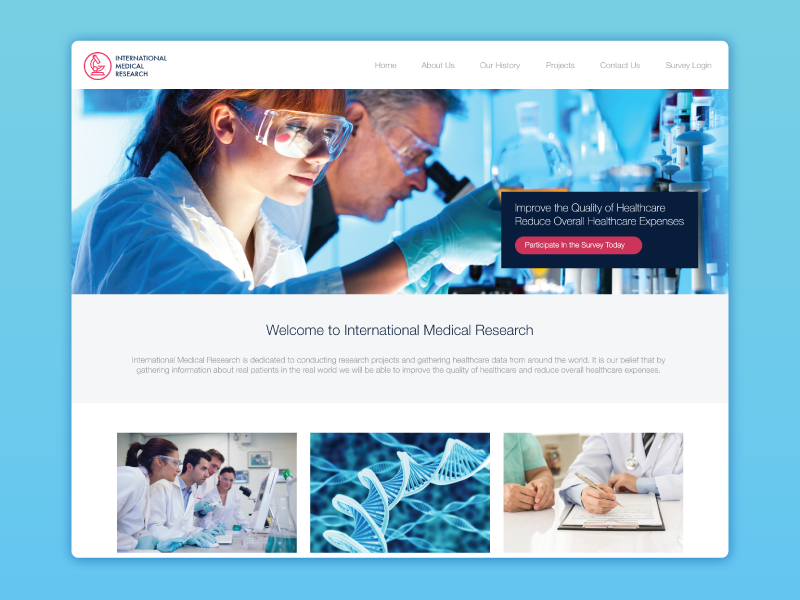 Website Design for International Medical Research wordpress website design web