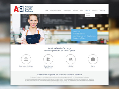 Website Design for American Benefit Exchange redesign web website wordpress