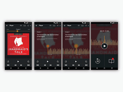 UI exploring for the app Audible (android)