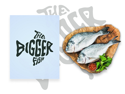 The Bigger Fish big fish big fish logo bigger branding design fish graphic design illustration logo the bigger fish vector wordmark wordmark logo