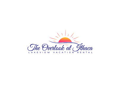 The Overlook at Ithaca branding branding your vacation rental cabin rental logo design graphic design holiday let logo illustration logo short term rental logos vacation rental business vacation rental business logo vector