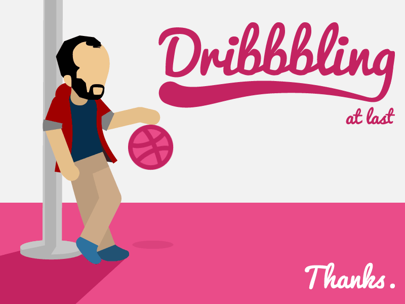 Dribbbling at last after effects animation basketball dribbling illustration kitziz thanks