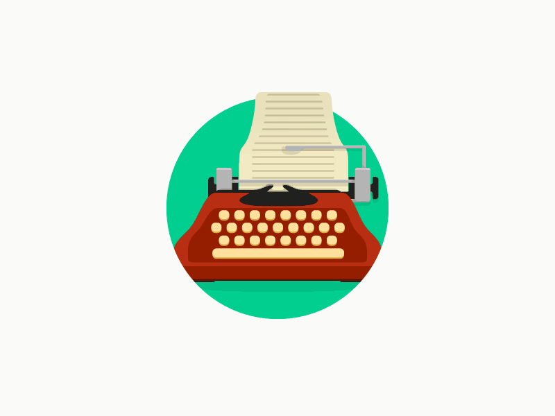 "script writing" stage web-icon animated icon animation illustration loop process script story typewriter writer