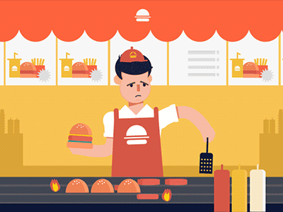 Burgers for the bills after effects animation burger flipping igloo job