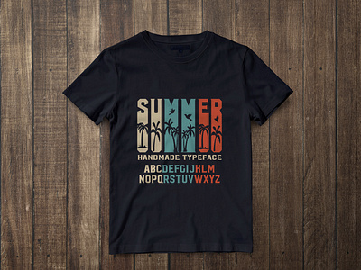 SUMMER HANDMADE TYPEFACE T-shirt Design