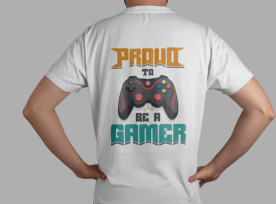 Proud to be a gamer T Shirt Design branding design graphic design illustration logo tshirt typography vector