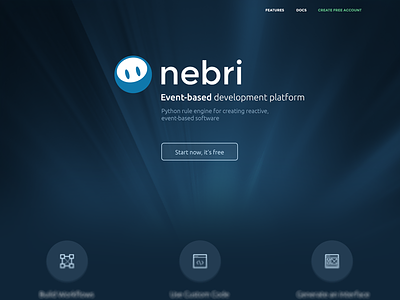 Nebrios Website flat minimalistic responsive ui ux website