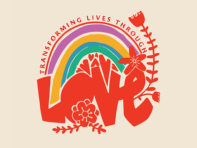 Transforming Lives Through Love floral love pride pride 2019 pride month rainbow t shirt design