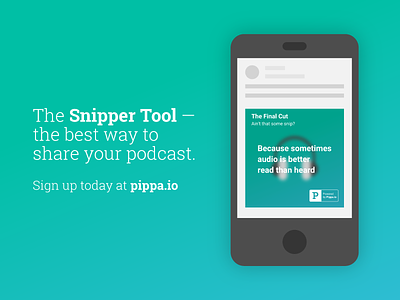 Pippa Medium Graphic audio device flat mockup gradient ios iphone mockup pippa podcast podcasting screen start up