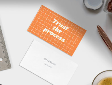 Aesthetic 'Trust the Process' Card Design - by Sha aesthetic design entrepreneur graphic design inspirational motivation motivational productive productivity quote work