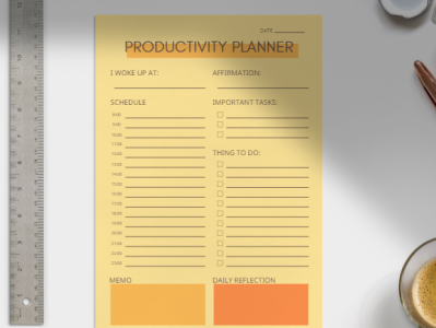 Productivity Planner Design by Sha by sha design graphic design journal planner planner design productivity stationery stationery design task management