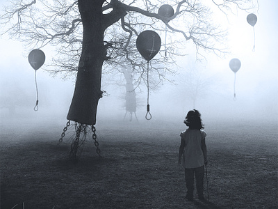 Dead Balloon art dark fantasy kids photomanipulation photoshop surreal taiwan