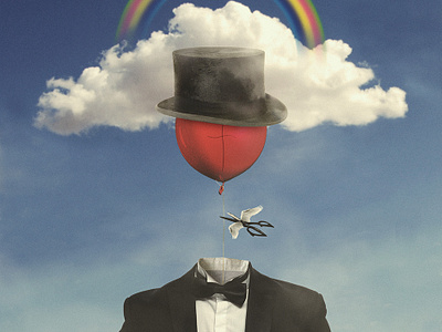 Gentleman Balloon art dark dribbble fantasy photomanipulation photoshop surreal taiwan