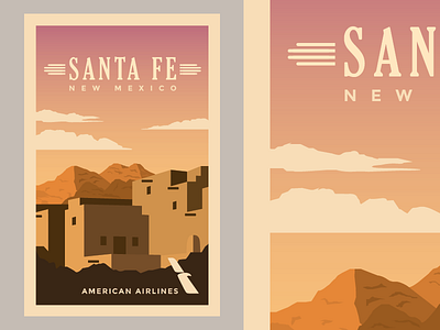 Santa Fe Travel Poster illustrator poster travel
