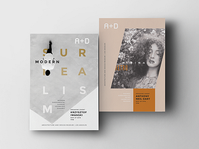 A+D Museum Speaking Event Poster Designs