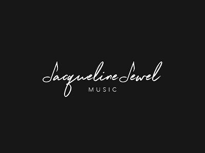Jacqueline Jewel Music design logo music musician pianist wordmark