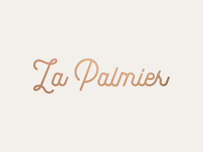 La Palmier brand branding cafe design logo restaurant word wordmark