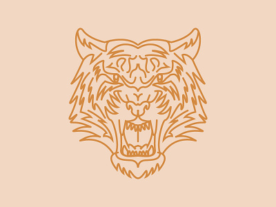 Tiger illustration outline tiger