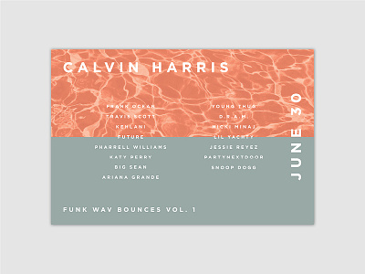 Funk Wav Bounces Vol. 1 | Album Flyer Redesign album branding calvin harris flyer music packaging records vinyl