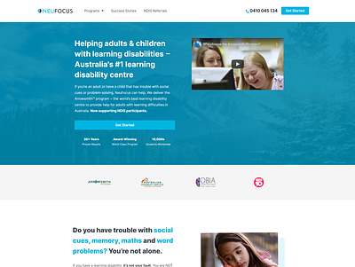 Learning Disability Website: Design + Writing + SEO + Research branding copywriting education website website