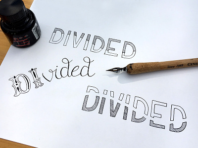 Divided divided handlettering inktober inktober2017 lettering