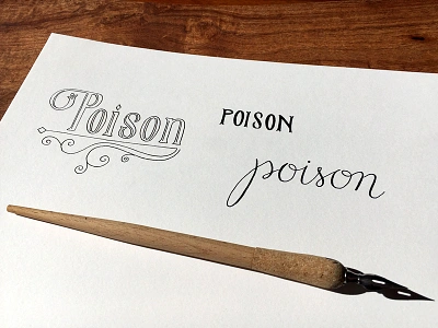 Poison hand lettering inktober inktober2017 lettering poison