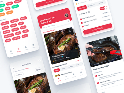 Cooking Recipe Mobile App Design