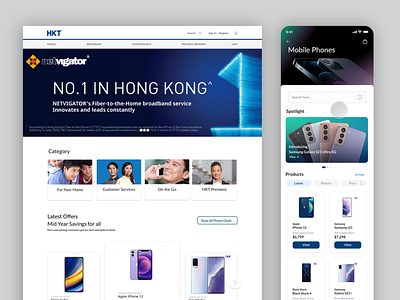 Hong Kong telco website & mobile app mobile productdesign ui ux web