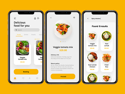 F&B Ordering App app design ui ux